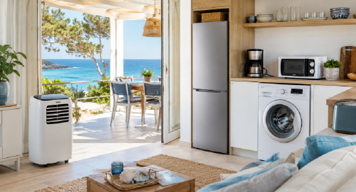 Scopri quali elettrodomestici tenere nella casa al mare per vivere meglio le vacanze: frigorifero, lavatrice, climatizzatore, piccoli elettrodomestici e consigli utili